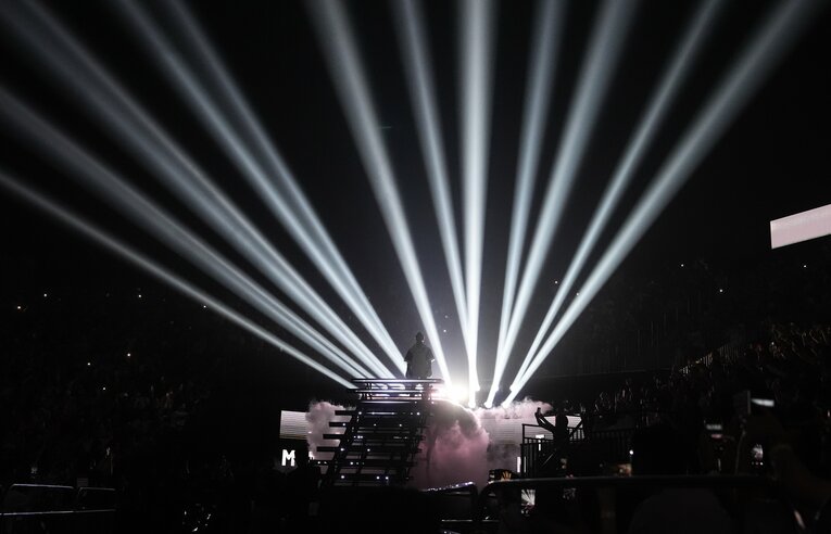 井上尚弥の入場。9月14日、IGアリーナ　©Naoki Fukuda