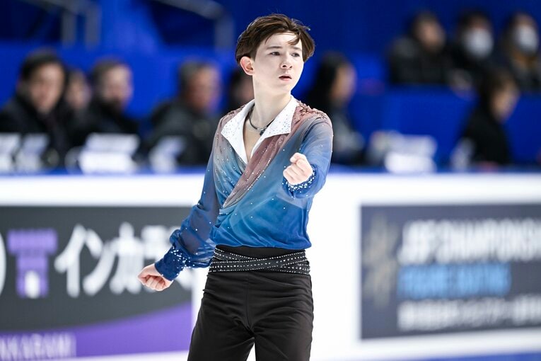 フリーの演技でも何度もガッツポーズが…  ©︎Asami Enomoto