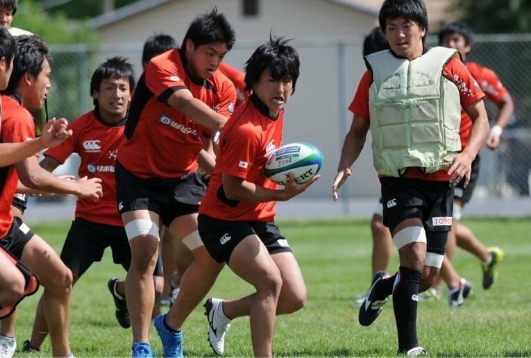 U20日本代表の練習で汗を流す金勇輝（写真＝本人提供）
