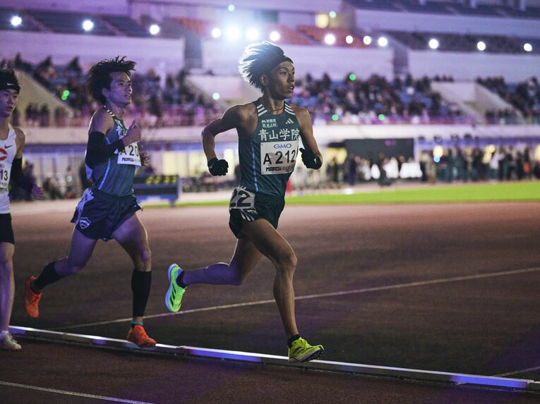 黒田朝日（青学大）はMARCH対抗戦で10000m27分49秒60の自己ベスト　©Yuki Suenaga