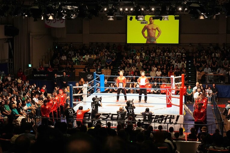 長尾一大心選手の追悼セレモニーが行われた後楽園ホール　©Essei Hara