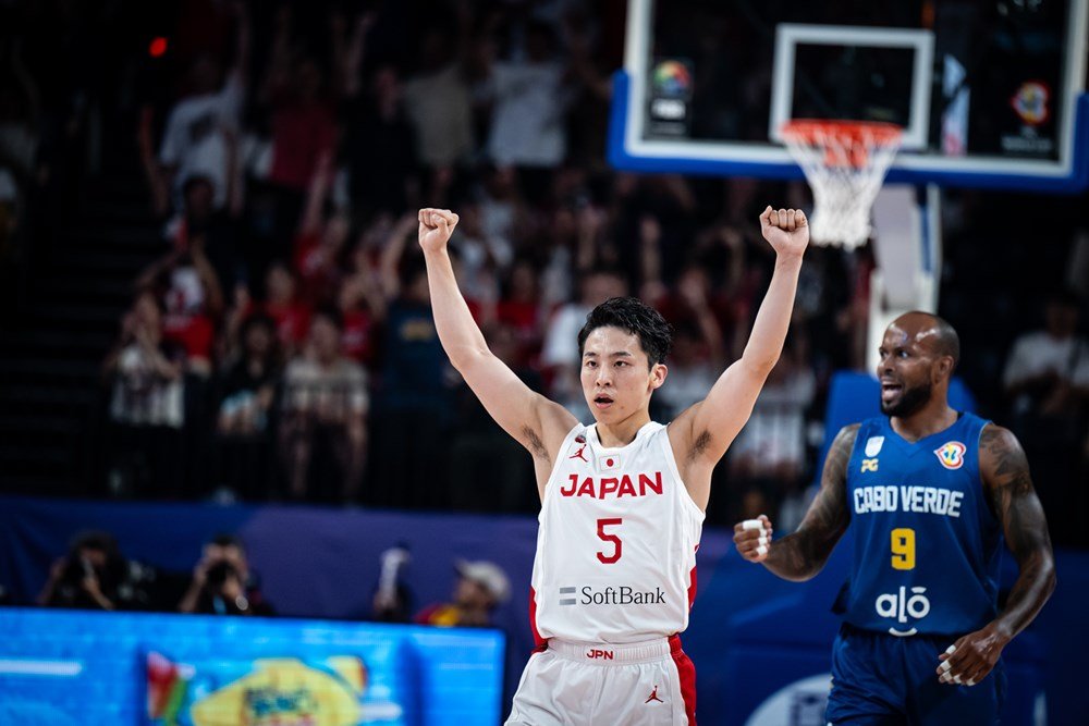 カーボベルデ戦での河村　©FIBA