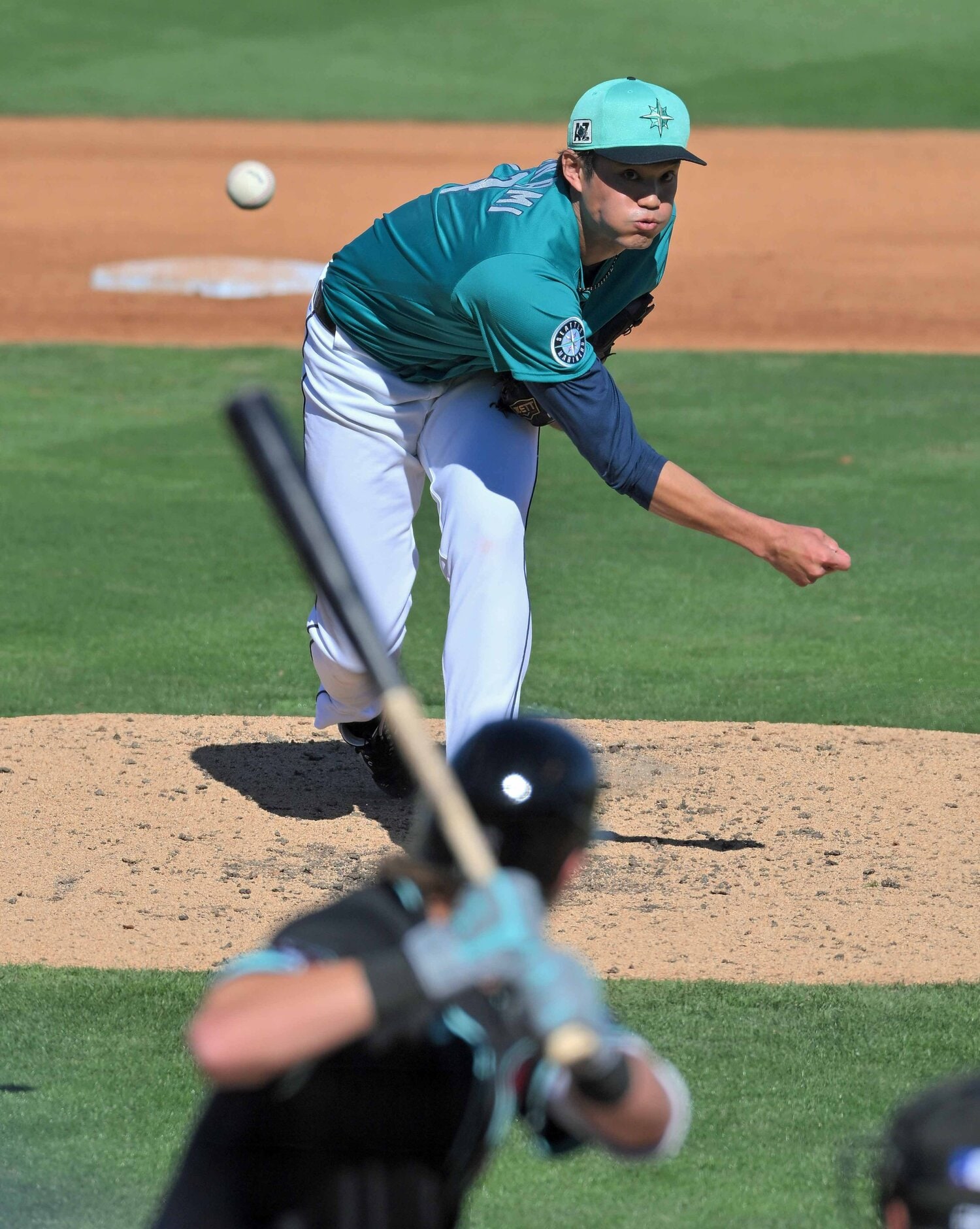 2月のオープン戦で登板した際の藤浪　©JIJI PRESS