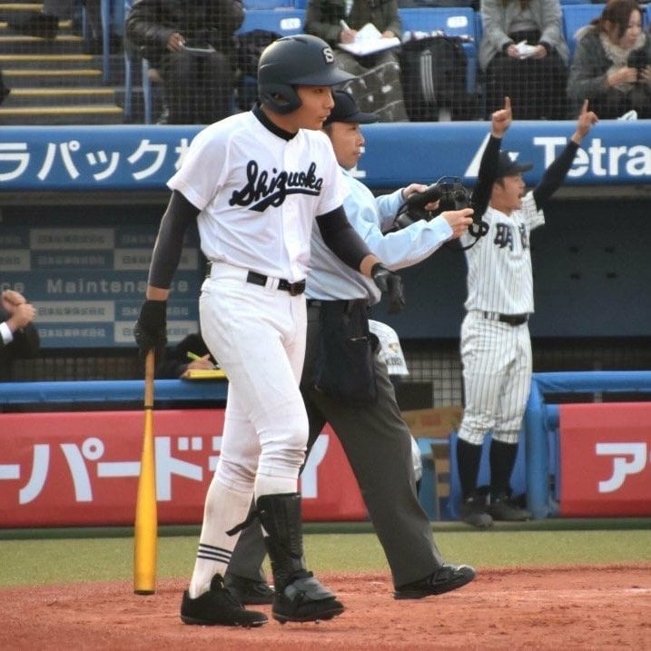 2年秋の明治神宮大会では打席に立った梅林（写真／本人提供）