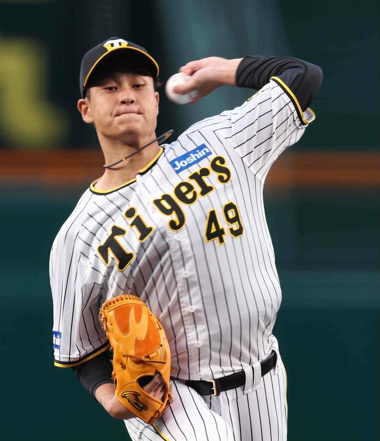 現役ドラフトでソフトバンクから移籍した大竹耕太郎。阪神でそのポテンシャルが花開いた　©JIJI PRESS