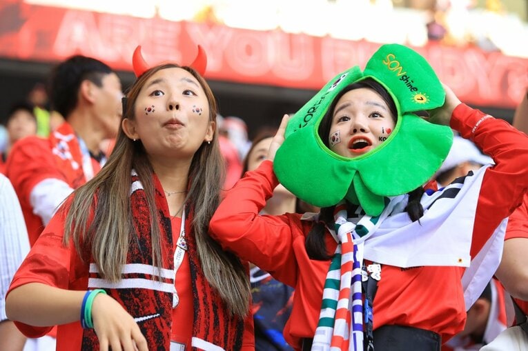 カタールW杯の女性サポーター　©Kazuo Fukuchi/JMPA