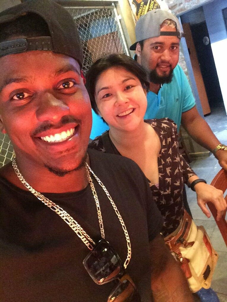 ビエイラとデニーゼさん（提供写真）