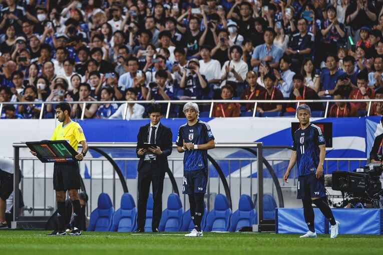 伊東純也、前田大然（2024年W杯アジア最終予選・中国戦）©︎Kiichi Matsumoto