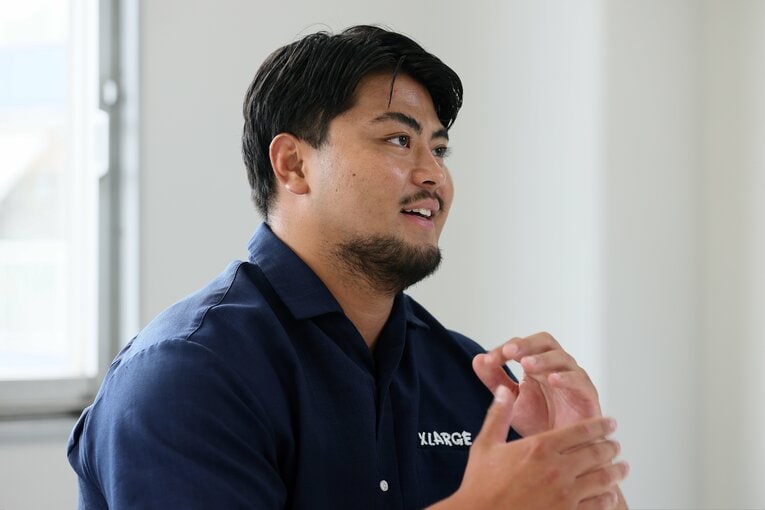 アメリカの名門大での生活を振り返る花田　©Shigeki Yamamoto