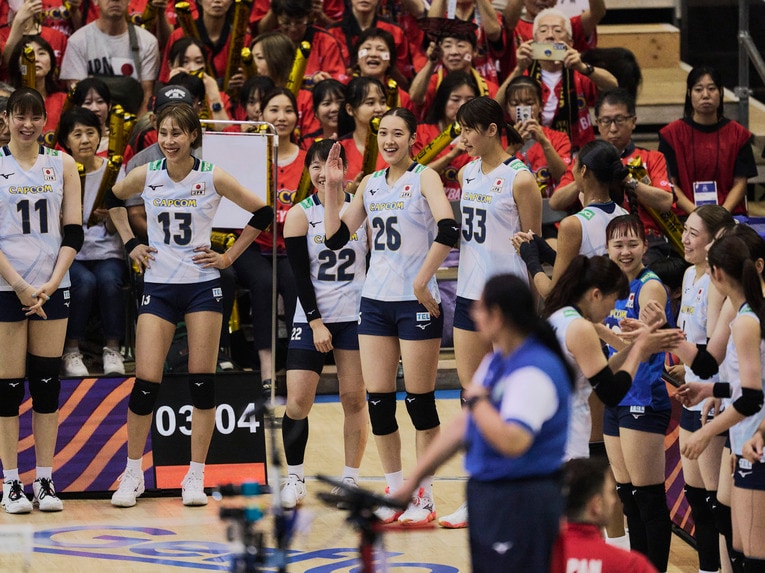 バレーボールネーションズリーグ 韓国戦　©︎Yuki Suenaga