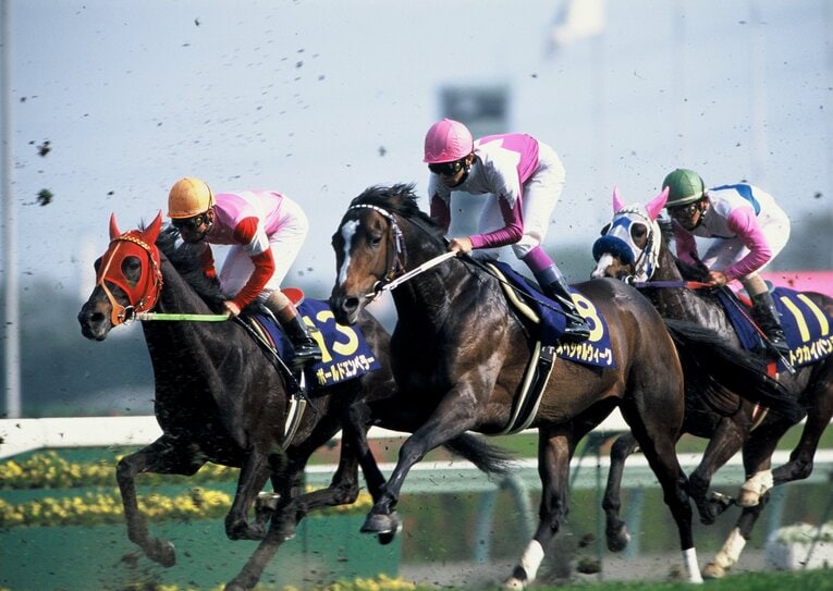 3着となったスペシャルウィークの皐月賞（1着セイウンスカイ、2着キングヘイロー）