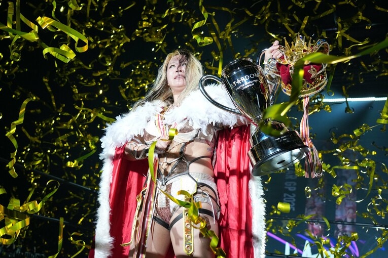 9度目のチャレンジで『5★STAR GP』に優勝した渡辺桃。8月23日、大田区総合体育館　©Essei Hara