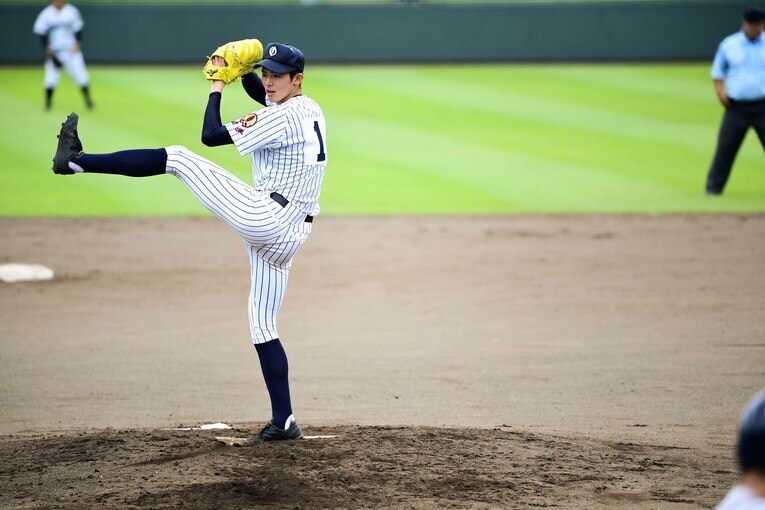 大船渡高校の佐々木朗希　©Asami Enomoto