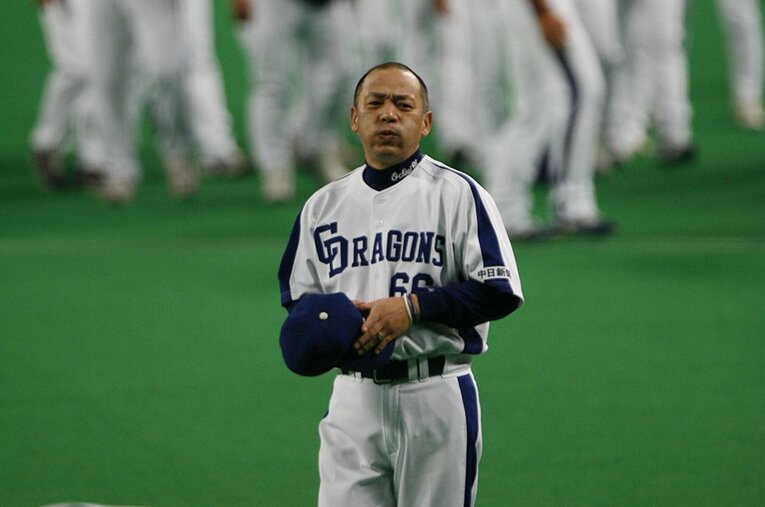 04年から11年まで中日の監督を務めた落合博満。すべての年でAクラス入り、セ・リーグ優勝4回、日本シリーズ優勝1回を果たした ／ photograph by BUNGEISHUNJU