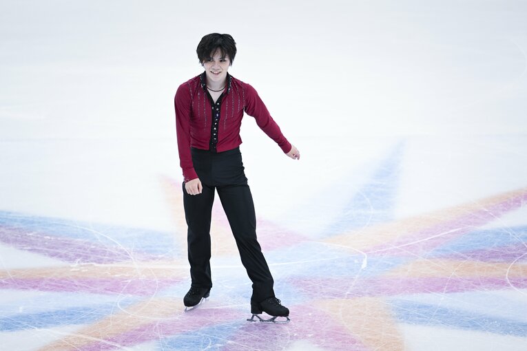 ショートの演技を終え、笑顔を見せた宇野　©︎Asami Enomoto