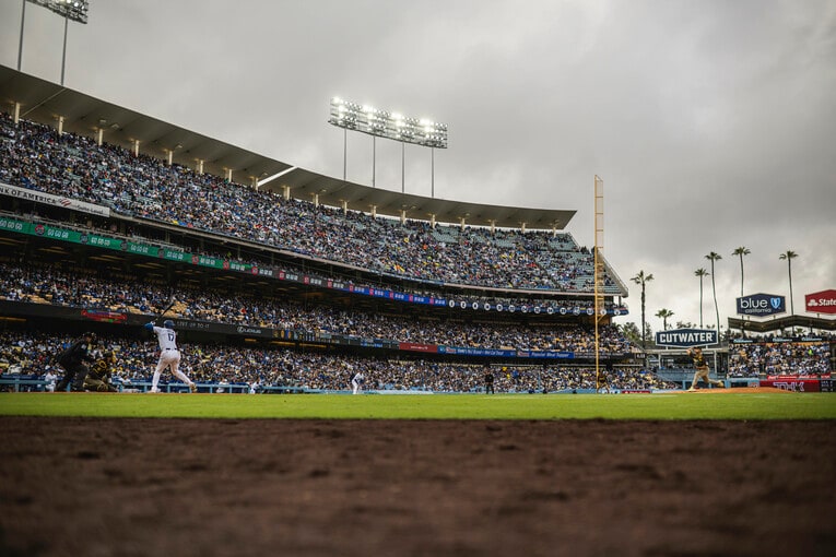 アメリカでは初のお披露目となったドジャース大谷とダルビッシュ有の対戦　©Getty Images