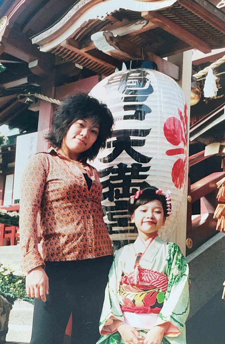 花さんと響子さん　木村響子さん提供