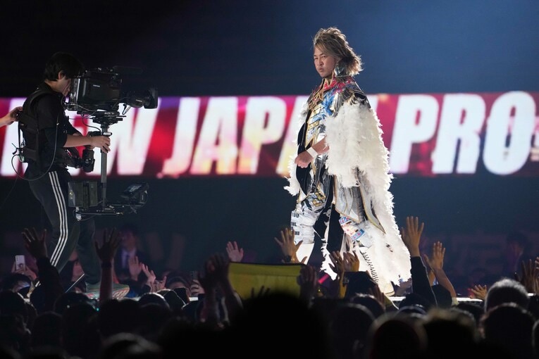 引退ロードを歩き始めた棚橋弘至。1月4日、東京ドーム　©Masashi Hara