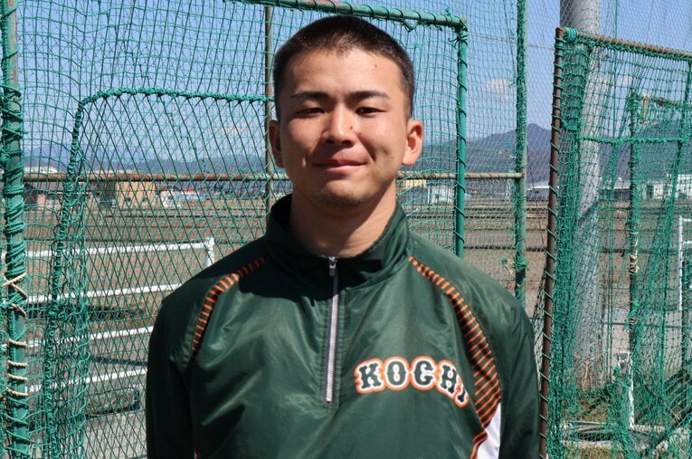 春夏通じて甲子園初出場となる県立高知農業高の主将を務める杉本仁。卒業後は「野球は一区切り」で自身の夢を追うという ／ photograph by Fumi Sawai