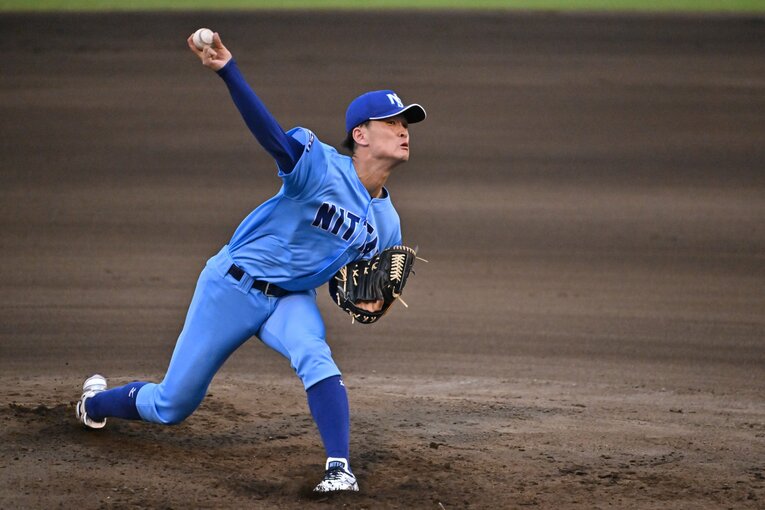 日体大時代の寺西。大学ジャパンにも選ばれるなど活躍した　©Hideki Sugiyama