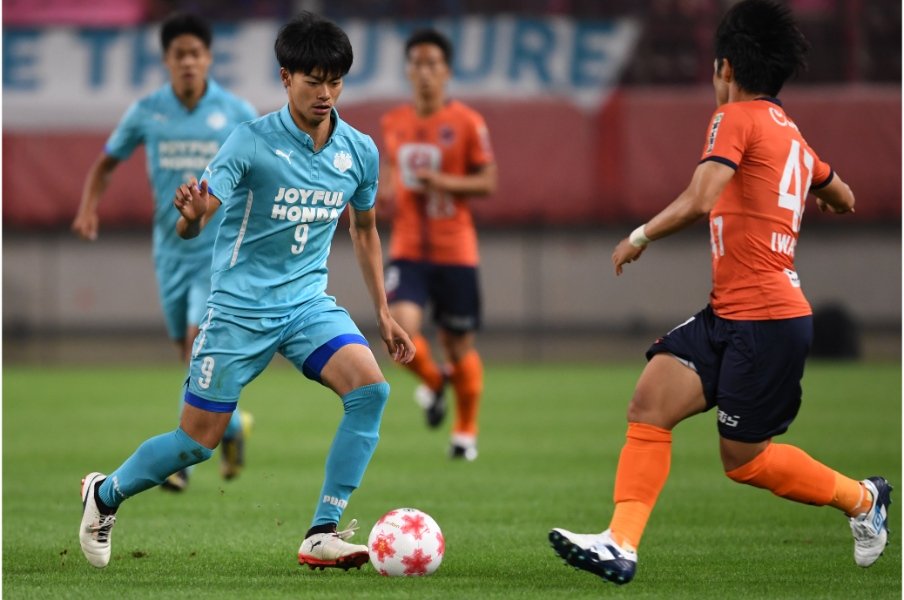 2017年、筑波大時代の三笘(20歳) ©Getty Images