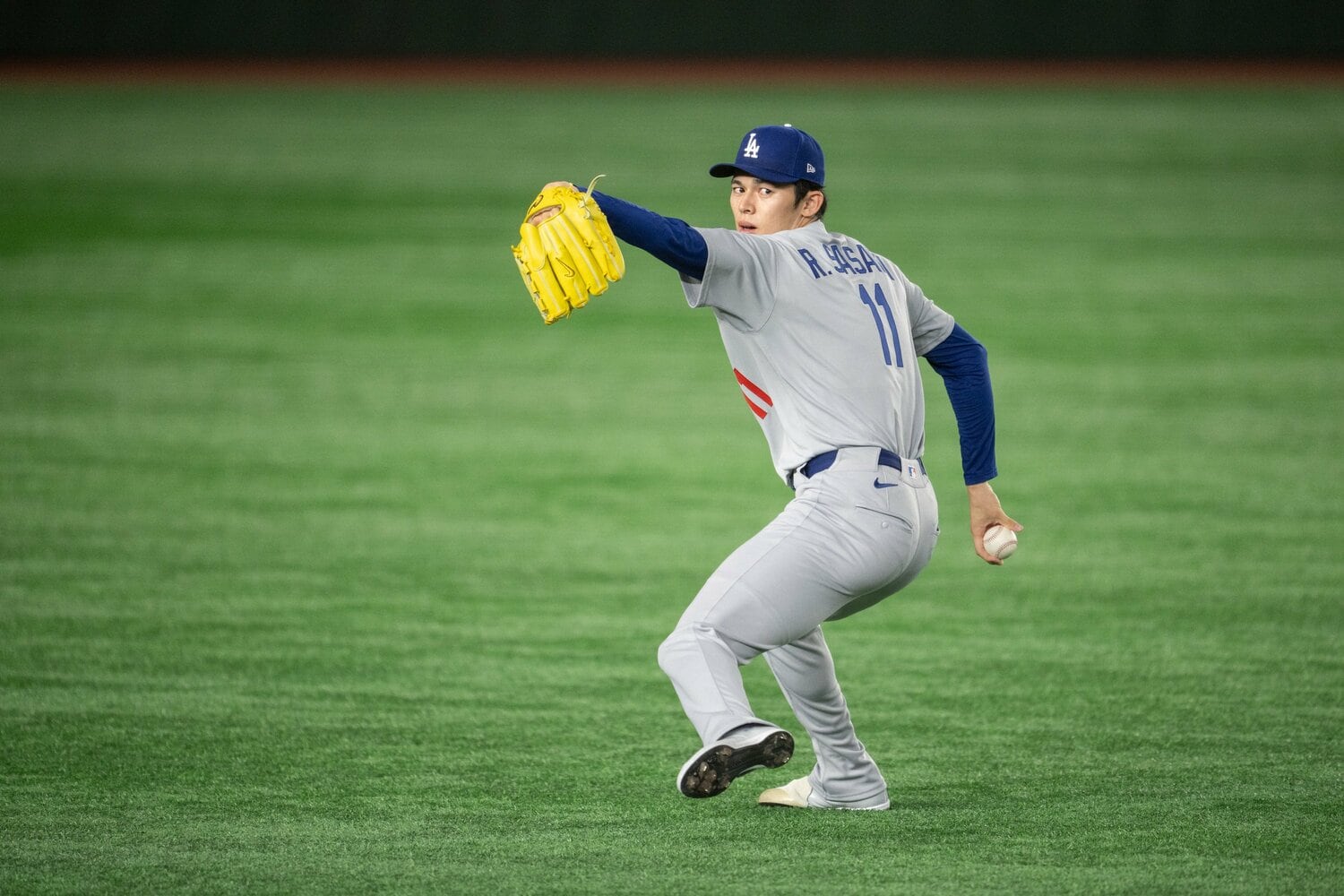 今季開幕の東京シリーズでの佐々木。ここから苦闘が続いたが、ついに救援陣の「救世主」として復活なるか　©Nanae Suzuki