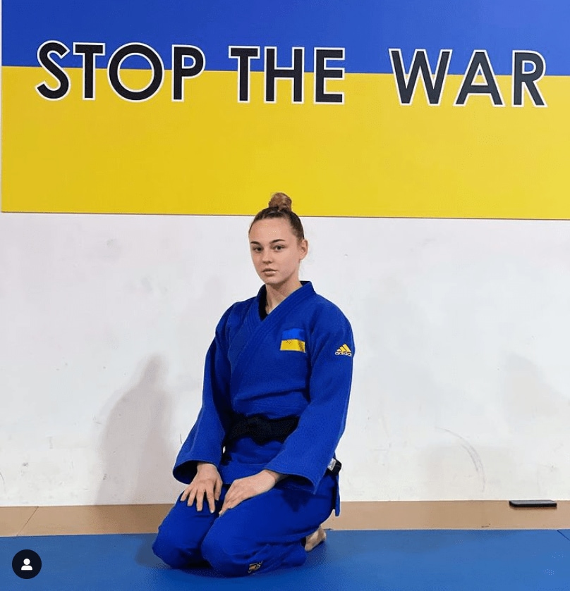 3月15日に投稿された写真。バレンシアの柔道クラブに避難したことを報告した（本人instagramより）