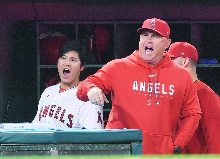 ネビン監督と大谷の関係性は歴代で最も良好という（6月撮影）　©JIJI PRESS