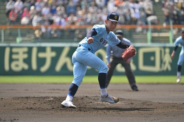 センバツ準決勝（対浦和学院戦）の山田　©Hideki Sugiyama