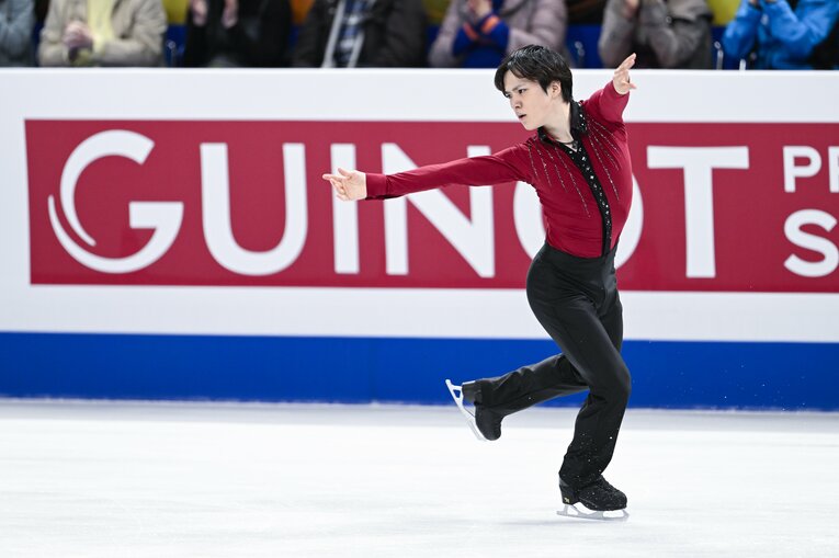 世界選手権SPの演技　©Asami Enomoto