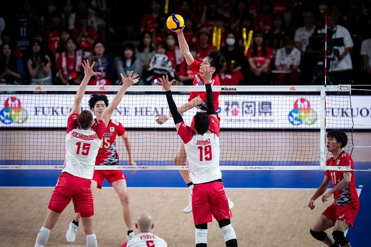山内晶大（VNLポーランド戦）　©︎Volleyball World