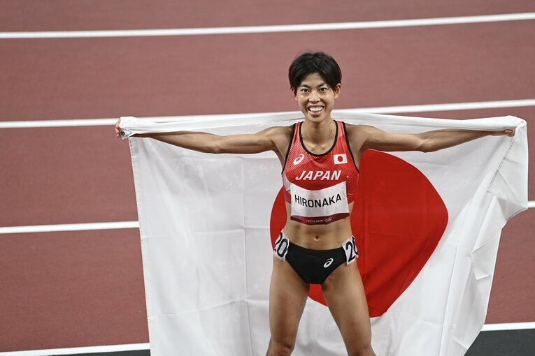 【東京五輪】1万ｍで7位に入り、日本勢25年ぶりの五輪入賞を果たした廣中　©JMPA