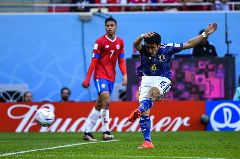 コスタリカ戦でもディフェンス面で大きくチームに貢献した遠藤航　©Takuya Sugiyama