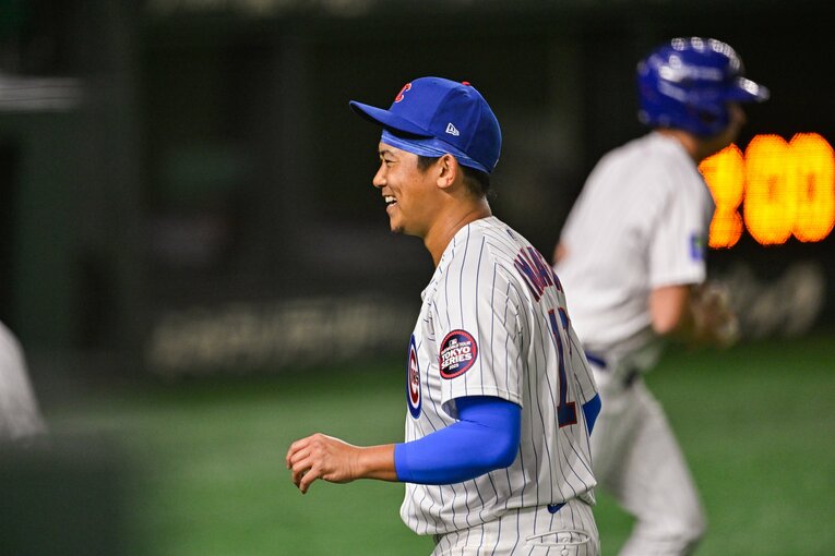 開幕戦シリーズ。笑顔の今永昇太　©Nanae Suzuki