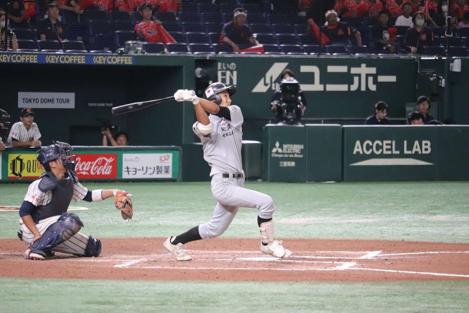 今夏のジャイアンツカップで優勝した世田谷西リトルシニアも強打のチームだが、本塁打は出ず　©Yu Takagi