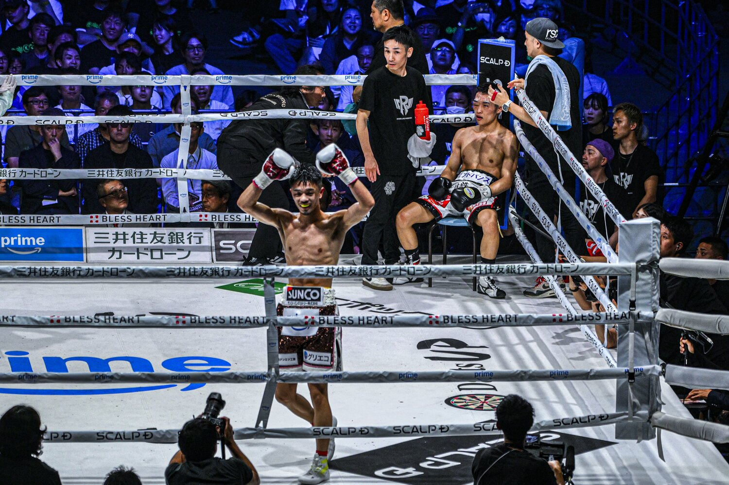 西田陣営が棄権を申し出たことで、中谷潤人がWBC・IBF統一王者となった　©Takuya Sugiyama