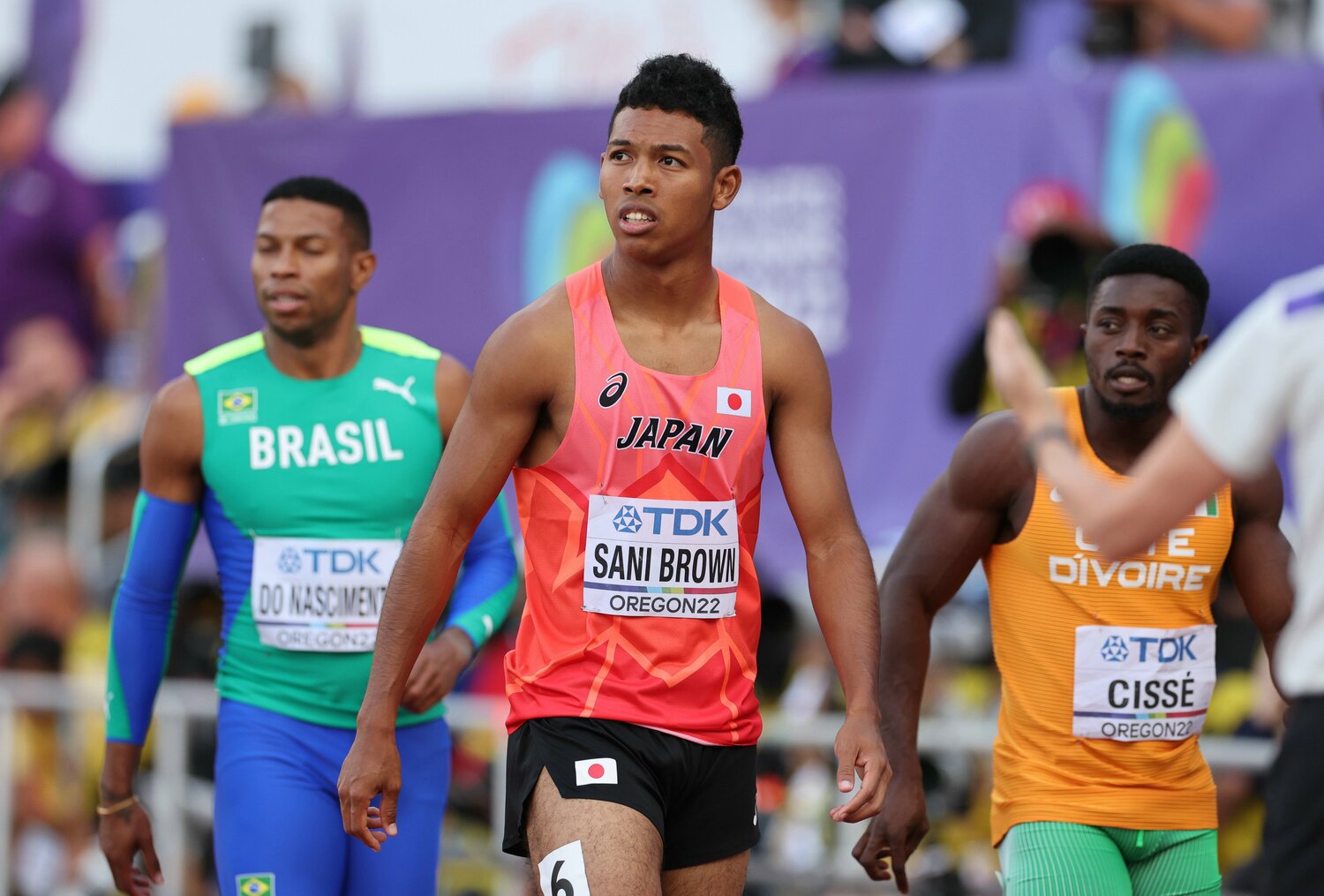 2022年オレゴン世界陸上でのサニブラウン。この時は決勝に残るも「力を使い切った感じ」　©︎JIJI PRESS