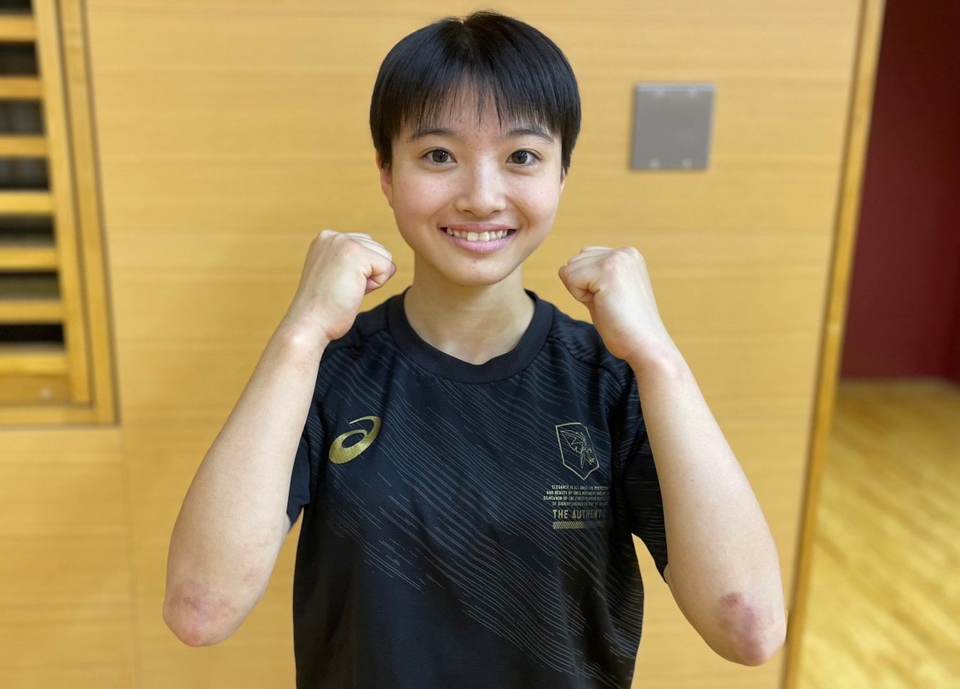 身長150センチを小柄ながら、高い運動能力を誇る下北沢成徳・内澤 ©︎Yuko Tanaka