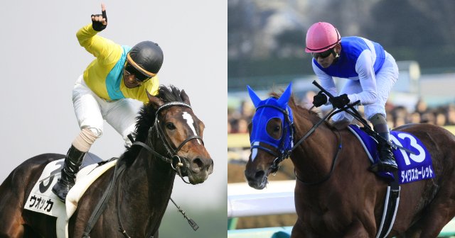 ウオッカ（左　©Koji Asakura）とダイワスカーレット（右　©Tomohiko Hayashi）