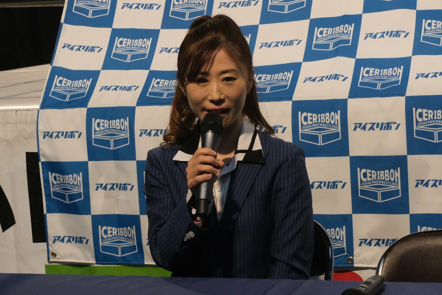 第1子出産からの復帰会見にて　©Norihiro Hashimoto