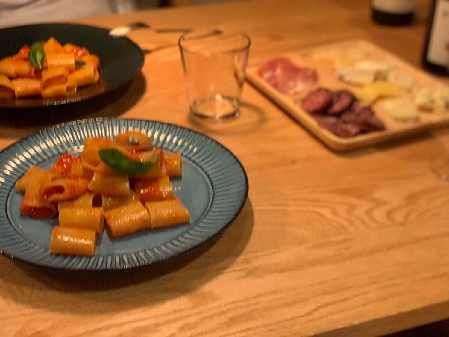 マネージャーにご馳走したパスタ（本人提供）