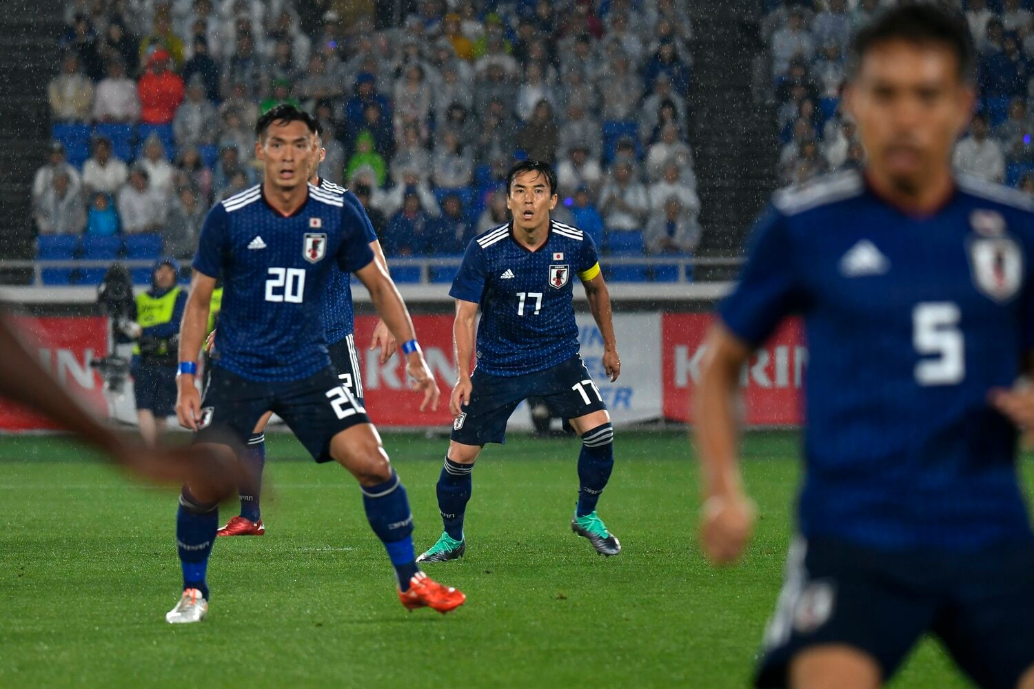 ロシアW杯に向けた槙野智章、長谷部誠、長友佑都　©Takuya Sugiyama