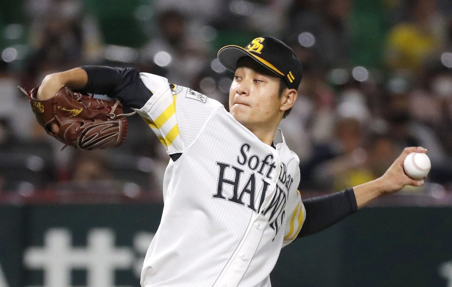 ホークスきっての餃子好きだという大竹耕太郎投手　©︎Kyodo News