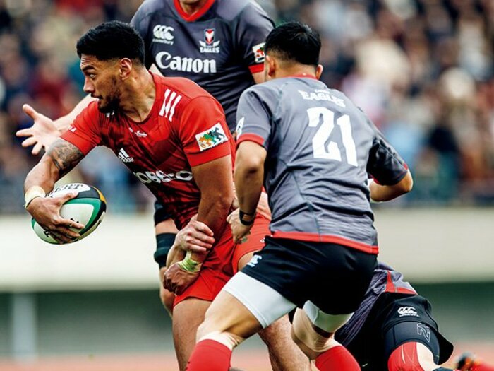 ＜ジャパンの新兵器＞ラファエレ ティモシーのオフロードパスを見よ。＜Number Web＞ photograph by Kiichi Matsumoto