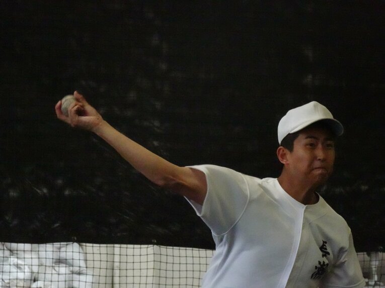 【もう一人の逸材】長瀬／腕の位置がサイド気味になった　©Yuji Yanagawa