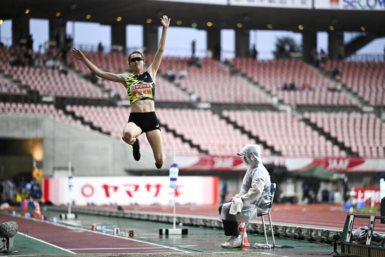雨中でも安定した跳躍で危なげなく五輪を決めた。現在のワールドランキングは5位　©Asami Enomoto