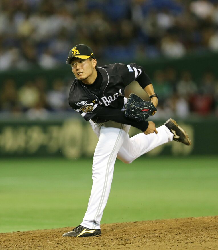 プロ3年目。リリーフだった千賀　©JIJI PRESS