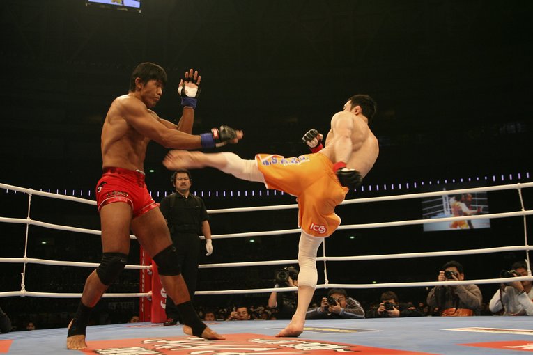 「K-1 PREMINUM 2007 Dynamite」桜庭和志vs船木誠　©Toshiya Kondo