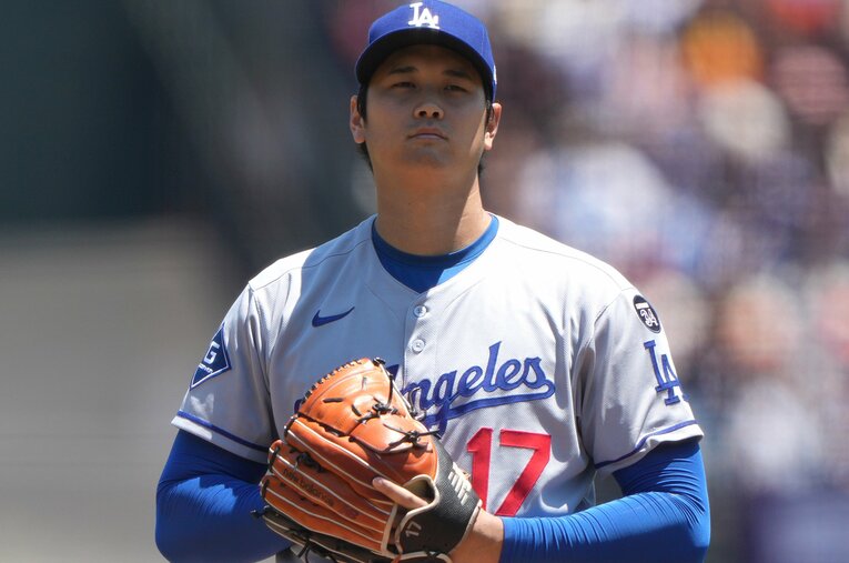 12日のジャイアンツ戦。復帰後最長の3回、36球を投げて4奪三振、無失点に抑えた大谷翔平（31歳） ／ photograph by Getty Images