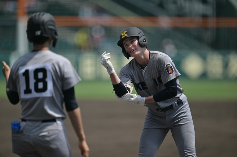 慶応「話題の1番バッター」丸田湊斗 ©Hideki Sugiyama